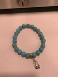 Faux Pearl Beads Bracelet with Stainless Steel Chain: