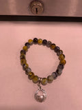 Faux Pearl Beads Bracelet with Stainless Steel Chain