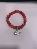 Faux Pearl Beads Bracelet with Stainless Steel Chain